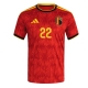Billige Fotballdrakt Belgia Alexis Saelemaekers #22 Replika Hjemmedrakt VM 2026 Kortermet Billige Fotballdrakt Belgia Alexis Saelemaekers #22 Replika Hjemmedrakt VM 2026 Kortermet